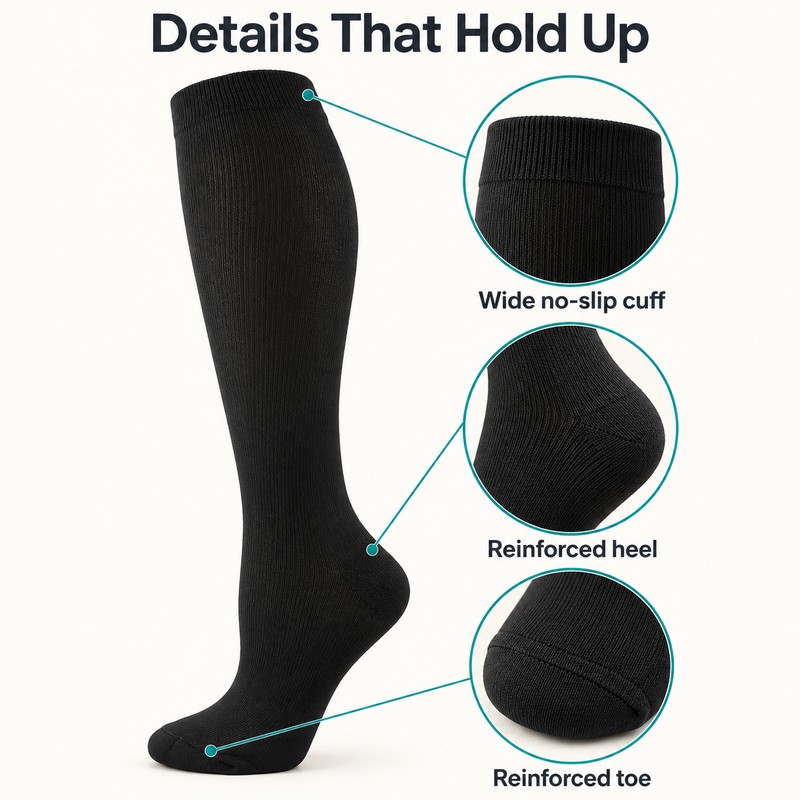 Knee High Compression Socks for Men & Women – 20-30
