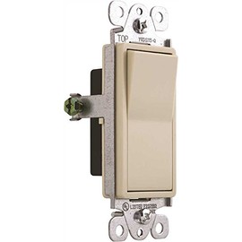 Preferred Industries 2499642 Three Way Decorative Rocker Switch, 120-277 Volts, 15 Amp, Ivory