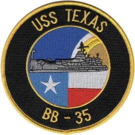 4.5" NAVY USS TEXAS BB-35  EMBROIDERED PATCH