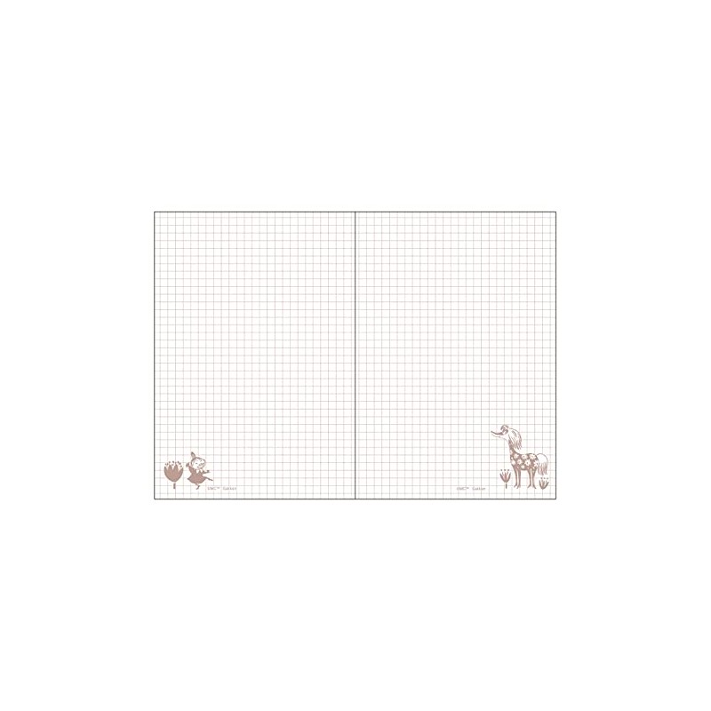 Gakken Staful Moomin Notebook with Cover, A6, Graph Ruled, Pink