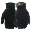 CAT CAT012201M Black Reversed Pigskin Palm Gloves, Medium