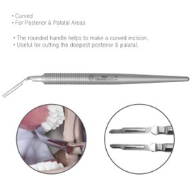 Dental Scalpel Handle, Angled, Size 3 -SHC