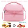 FlowFly Double Decker Cooler Insulated Lunch Bag Large Tote for
