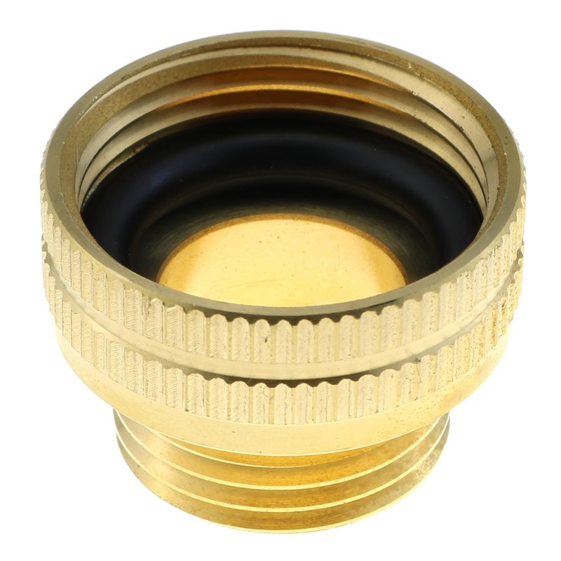 MEETOOT 1-Pack Solid Brass Garden Hose Adapter, 3/4" GHT Male