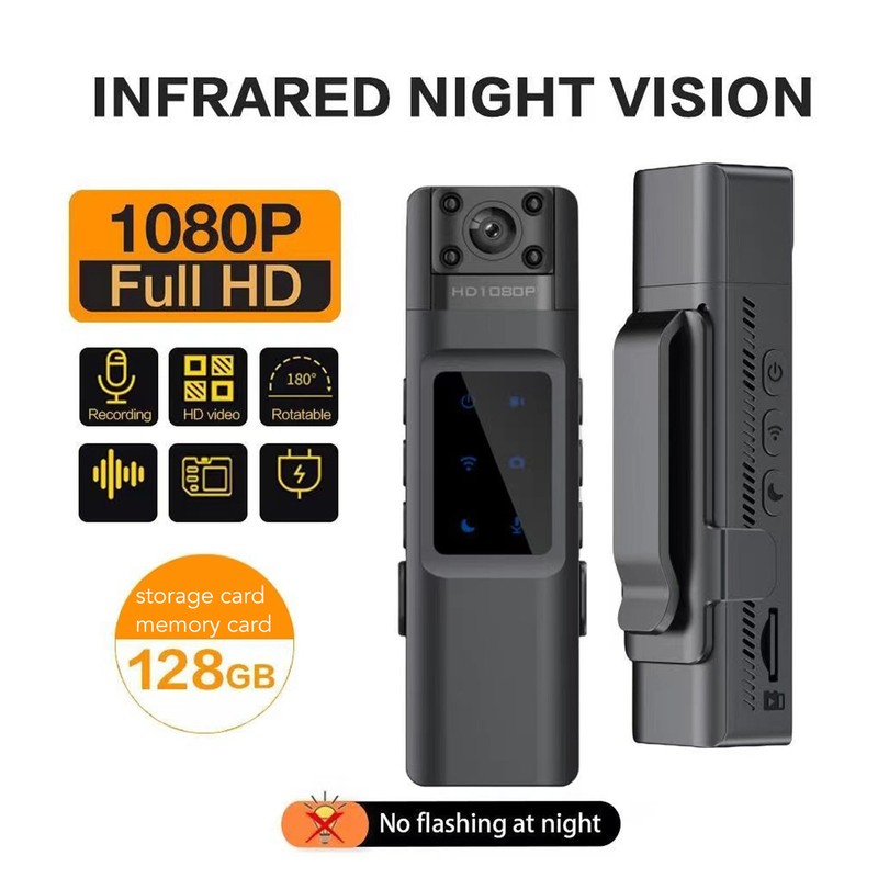 Mini Body Worn Camera Wireless WiFi 1080P HD Night Vision