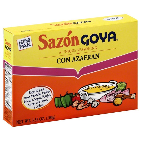 Goya Sazon Azafran Econopak 3.52 OZ(Pack of 2)