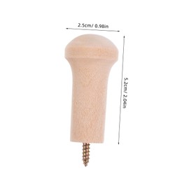 NUOBESTY 10pcs Screw on Coat Hanging Hook Wooden Shaker Pegs Unfinished Wood Hooks Wall Rustic Coat Hooks Hanging Clothes Hats Towels