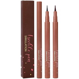 2pcs Freckle Pen,Freckles,Fake Frec-Kles,2 Colors Natural Lifelike Makeup Pen,Waterproof Long-Lasting Soft Dot Frec-Kle Pencil,For Natural Effortless Sunkissed Makeup,For Beginners(Grey+Dark Brown)