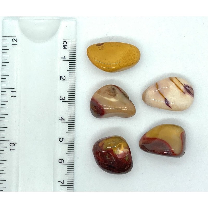 Mookaite Small Crystal Tumbled Stones - 5 Pc