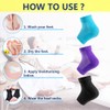 JUMPOW JUMPOW Moisturizing Socks, Gel Heel Socks for Dry Cracked