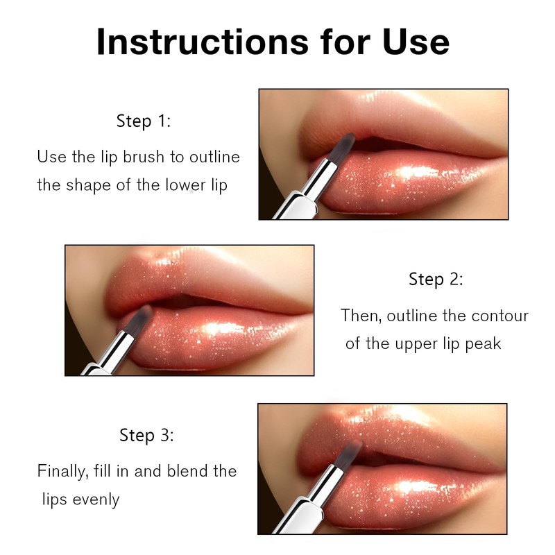 Lip Brush Applicators-Retractable Exquisite Professional Lipstick Brushes- Lipstick Gloss Makeup