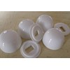 Round Dome Caps for Toilet Floor Bolts, Easy Snap-On, Bright