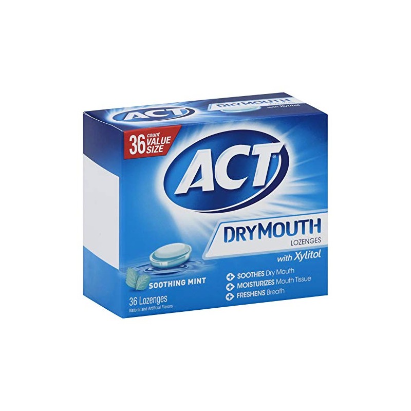 ACT 36 Count 36 Size Dry Mouth Mint Lozenges