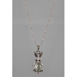 Unbranded EASTER SUNDAY BUNNY RABBIT CHARM PENDANT w/ SILVER TONED NECKLACE CHAIN N35