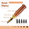 Mnuizu Adjustable Japanese Screw Punch, Screw Hole Punch, 6 Tip