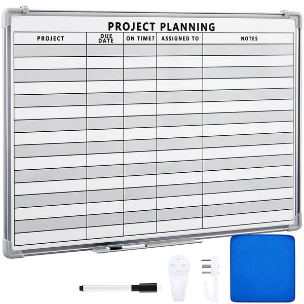 Lincia Project Planning Dry Erase Whiteboard 36 x 24 Magnetic