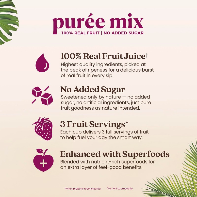 Smartfruit Summer Strawberry + Antioxidants – 100% Real Fruit Purée