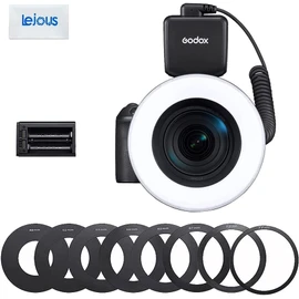 Godox RING72 Macro LED Ring Light, with 8 Lens Adapter Rings, 5600K Color Temperature Compatible with Sony Canon Nikon DSLR Camera