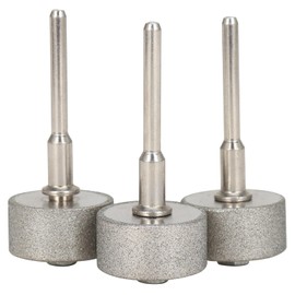 Baisiky 3/4 Inch (20mm) Flat Diamond Grinding Wheel Cutter Grinder Power Tool with 1/8" Shank for Tungsten Sharpener, Grinding Hard Alloy, Glass, Tiles and Ceramics, 3 Pack