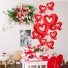10Pcs Red Heart Balloons 30 Inch and 18 Inch Heart