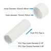 PATIKIL 2-1/2" PVC Pipe End Cap Fitting, 6 Pack Furniture