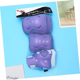 SUPVOX 6pcs Boys and Girls Protective Gear Set Knee Pads Elbow Pads Wrist Guards for Outdoor Sports Skateboarding Cycling Roller Skating Purple