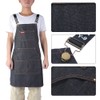 Unisex Waterproof Black Denim Hair Cutting Barber Salon Coffee Waiter