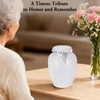 SOITIS Urn for Human Ashes Keepsake- 4.8 Inches White Ceramic