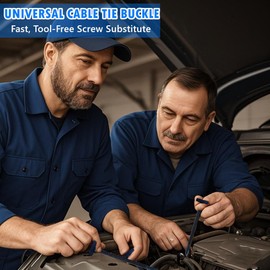 100PCS Nylon Universal Cable Tie Buckle Zip Tie for Car, 2025 Multifunctional Self-Locking Heavy Duty Automotive Fastener (100pcs)