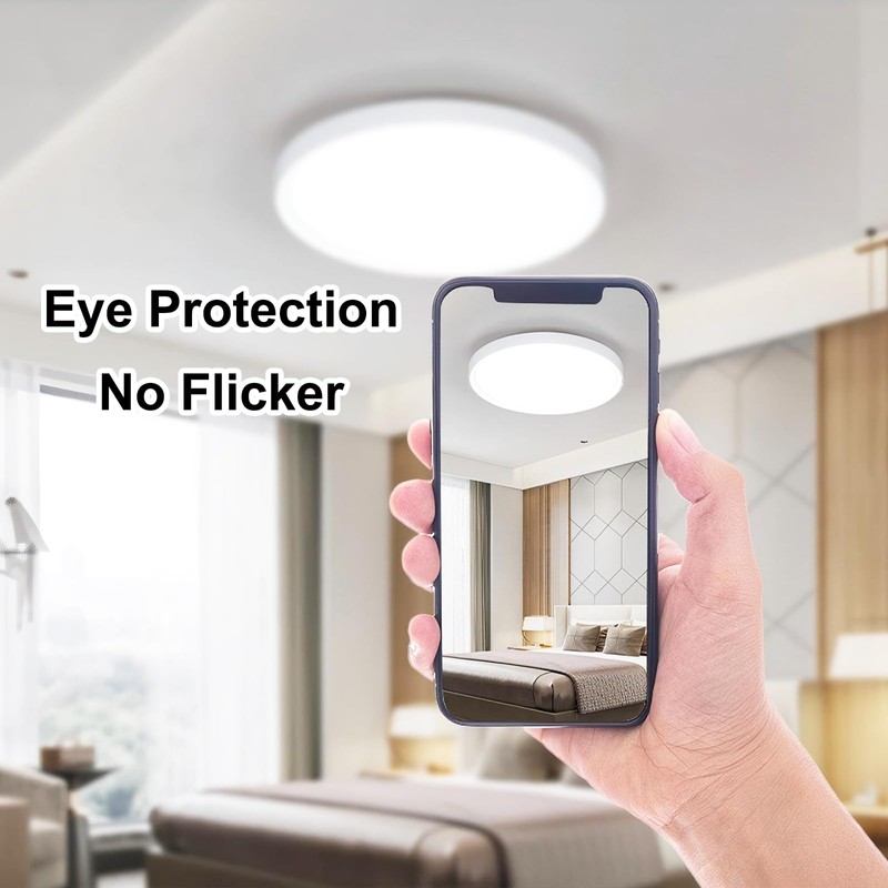 MOLVCE Ceiling Light LED Ceiling Light Flat Round 36 W