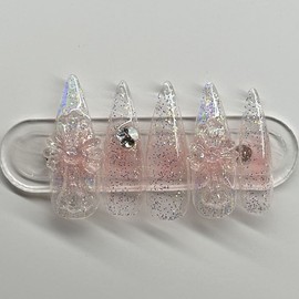 Spotlight Cross Handmade Nail Tips - Almond / 스포트라이트 크로스 수제네일팁 - 아몬드