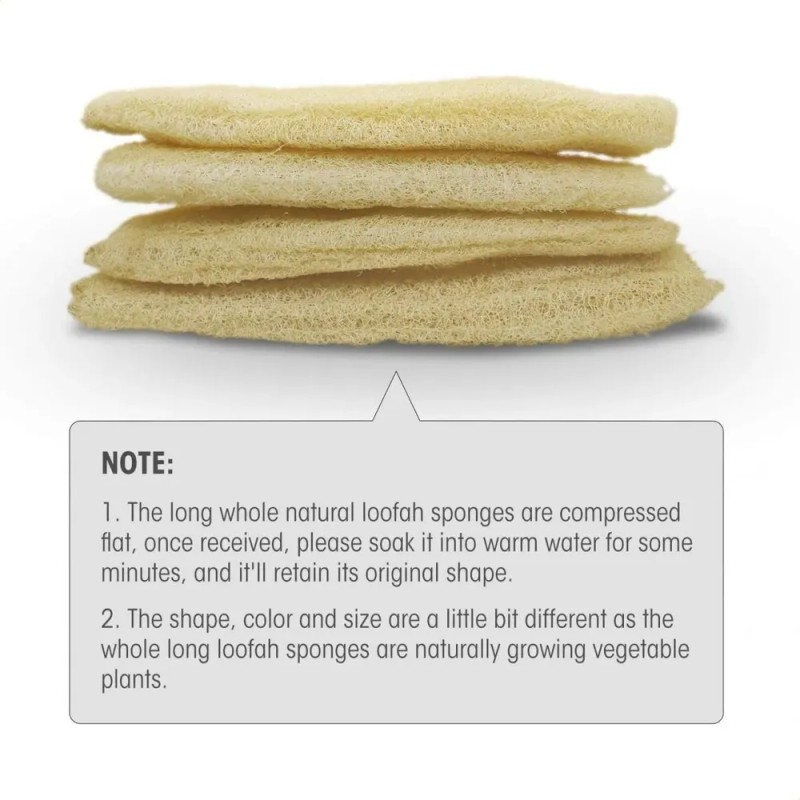 Pack De 4 Esponjas De Lufa Natural Orgánica Para Baño