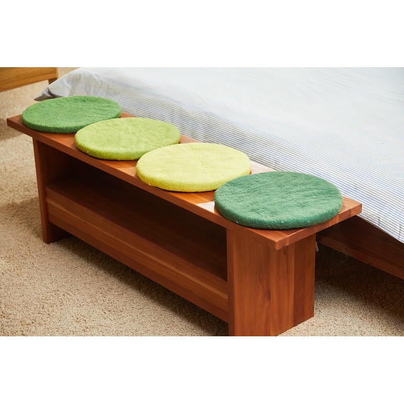 feelz Seat Cushion Round Felt Various Shades of Green 100%