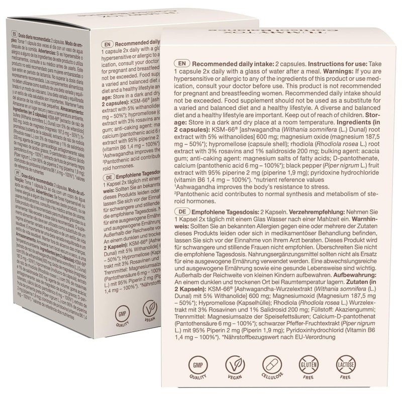 TummyTox Cortisol Balance. Ashwagandha, Rhodiola Rosea. Magnesium - Muscle Function,