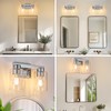 AURYNIX 2-Light Bathroom Light Fixtures Modern Chrome Vanity Lights with