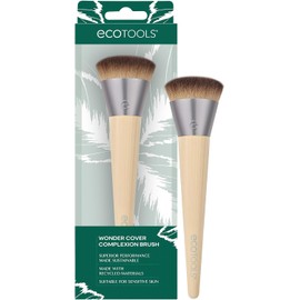 EcoTools, Wonder Cover Complexion, Brocha para Base de Maquillaje, Cobertura Completa, Brochas Cosméticas para Maquillar, Modelo 1601