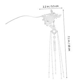 FRCOLOR Elegant Vintage Hair Stick with Tassel Retro Chinese Hairpin for Women for Traditional Costumes and Special Occasions Crafted with Detailing for Noble Look