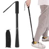 Jiawu Shoe Horn Long Handle -16.9"-33.5" Telescopic Metal Shoe Horn