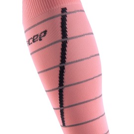 CEP Reflective Compression Socks for Women, Reflective Running Socks in Pink, Size II, Light Pink