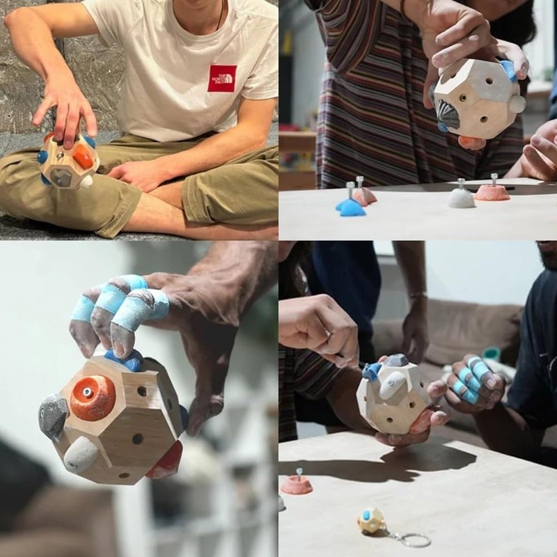 KQLHLHDYZ Handcrafted Boulder Blocks, Finger Strength Training Climbing Ball, Finger