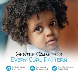 Kids Curly Hair Gift Set | 2-in-1 Kids Shampoo & Conditioner, Curl Cream, & Leave-In Conditioner | Shea Butter, Tear-Free, Frizz Control, & Sulfate-Fr