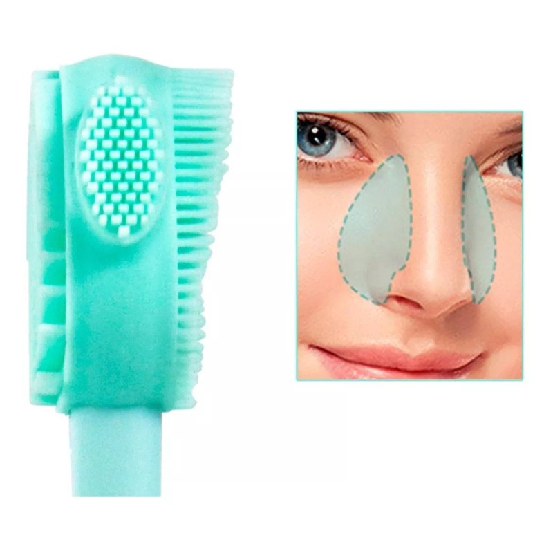 Universo en Linea Cepillo Exfoliante Facial Cuidado Piel Silicona Doble