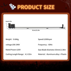 SPG Electric Arrow Saw Archery - Adjustable Carbon Arrow Cutter Precision Arrow Cutting Tool with 2 Additional Replacement Saw Blades Professional Arrow Cut Off Tool for Arrow Shaft DIY