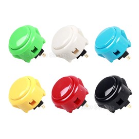 Sanwa 12 pcs OBSF-30 Original Push Button - for Arcade Jamma Video Game & Arcade Joystick Games Console (Color) - (Each Color of 2 Pcs)