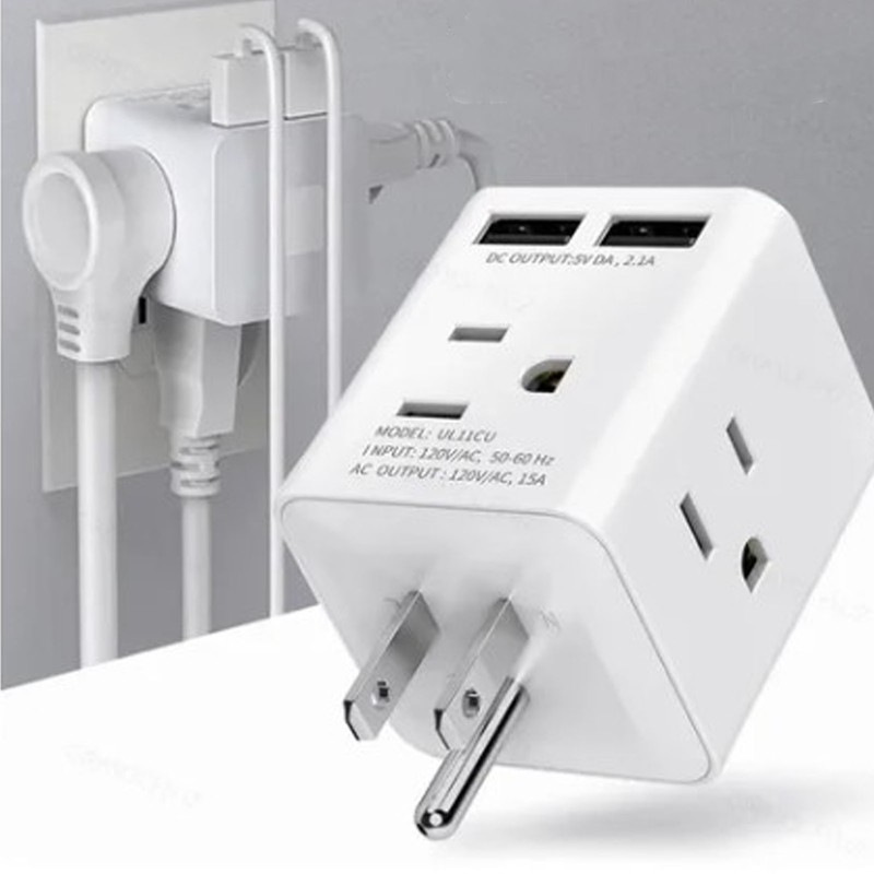 Multi Plug Outlet Extender Electrical Wall Outlet Splitter with 4