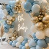 Dusty Blue Balloons, 62PCS Birthday Balloons Pack 12 Inch