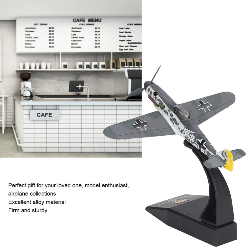 1:72 Scale BF109 Fighter Planes Model High Stimulation Alloy Airplane