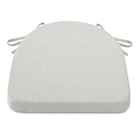 Shinnwa Kitchen Chair Cushions, Non-Slip Dining Chair Cushions with Ties and Machine Washable Cover, 17 x 16.5 x 2in, Off White