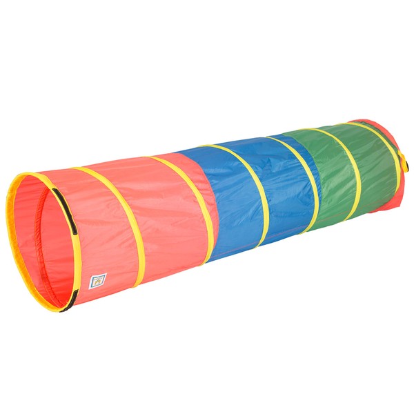 Pacific Play Tents 21409 Kids 6-Foot Find Me Multicolor Crawl/Play Tunnel, 6' x 19" Diameter, Multi Color