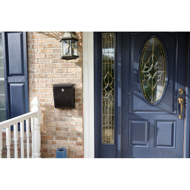 Architectural Mailboxes Bordeaux™ Locking, Wall-Mounted Mailbox for Outside, Decorative Metal